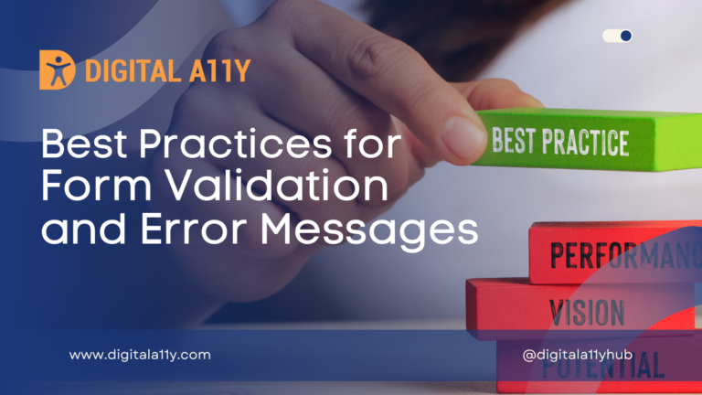 Best Practices for Form Validation and Error Messages
