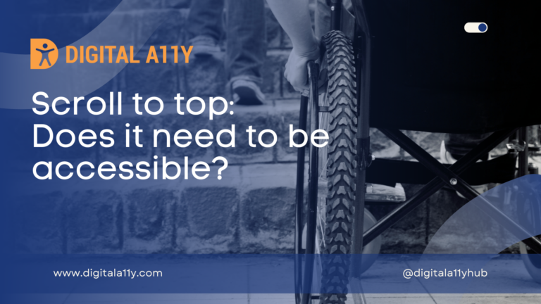 Scroll to top: Does it need to be accessible?