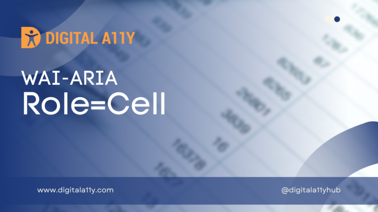 WAI-ARIA: Role=Cell