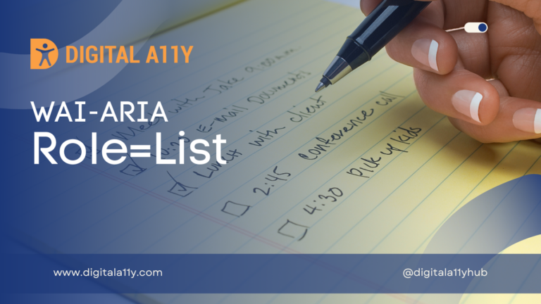 WAI-ARIA: Role=List