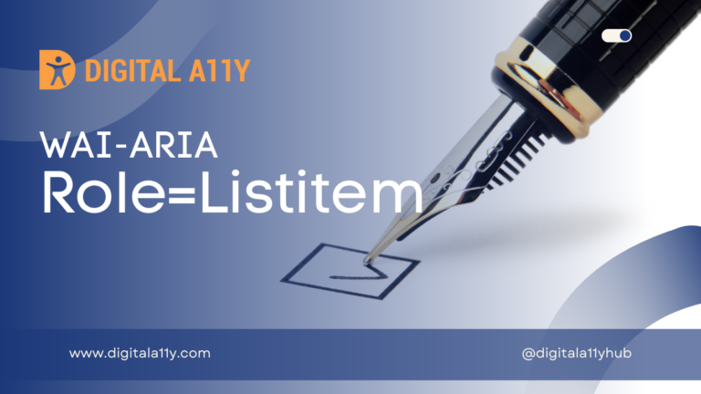 WAI-ARIA: Role=Listitem