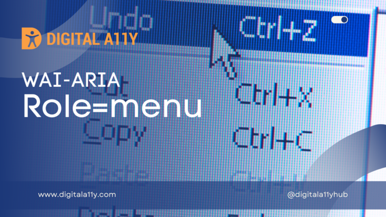 WAI-ARIA: Role=Menu
