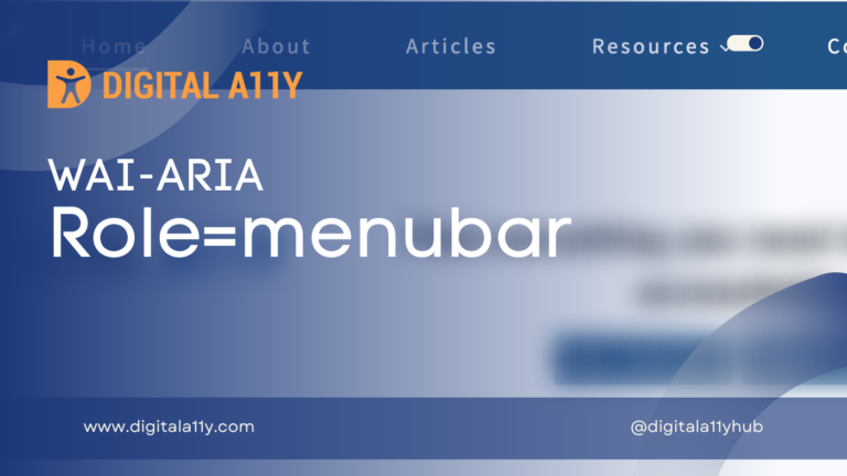 WAI-ARIA: Role=Menubar