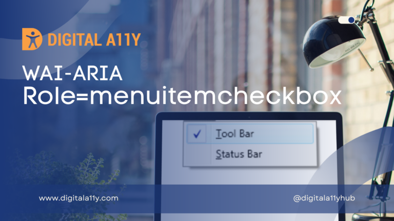 WAI-ARIA: Role=MenuitemCheckbox