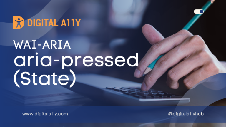 WAI-ARIA: aria-pressed (State)