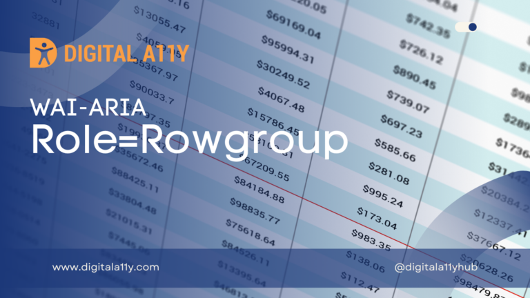 WAI-ARIA: Role=Rowgroup