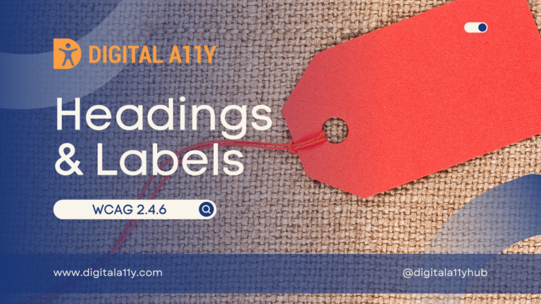 2.4.6 Headings & Labels