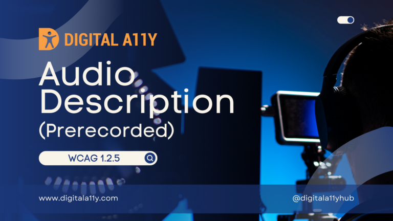 1.2.5 Audio Description (Prerecorded)