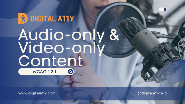 1.2.1 Audio-only & Video-only Content