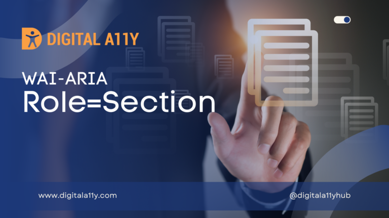 WAI-ARIA: Role=Section