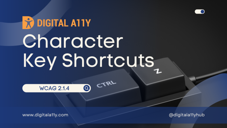 2.1.4 Character Key Shortcuts