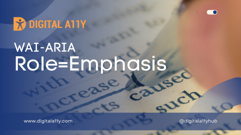 WAI-ARIA Role=Emphasis