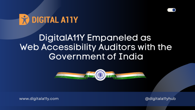 DigitalA11Y Empaneled as Web Accessibility Auditors with the Government of India
